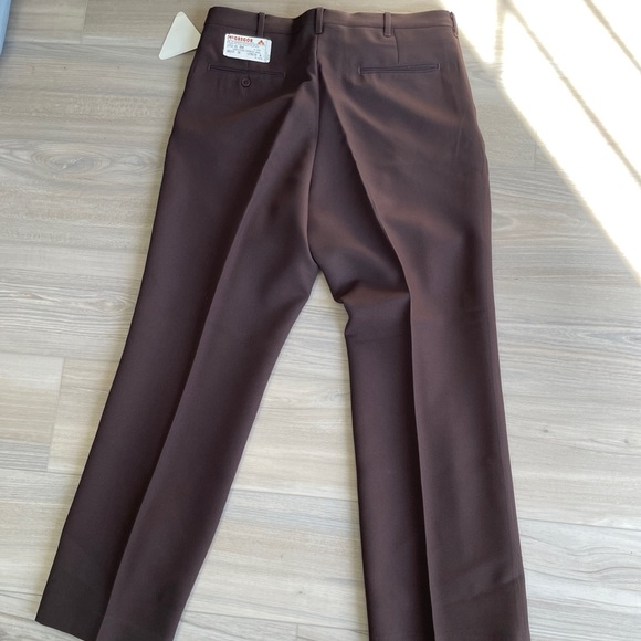 Vintage NWT McGregor Men's Brown Polyester Pants - 36 x 29.5 - Waist 36 Length M - Picture 6 of 9